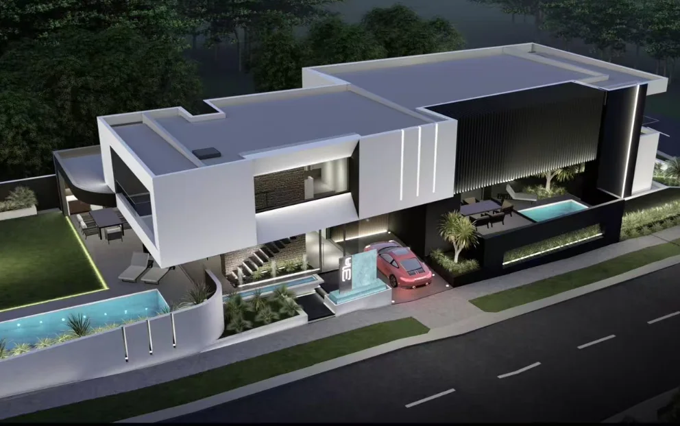 Architectural visualisation of a duplex development in Gladesville